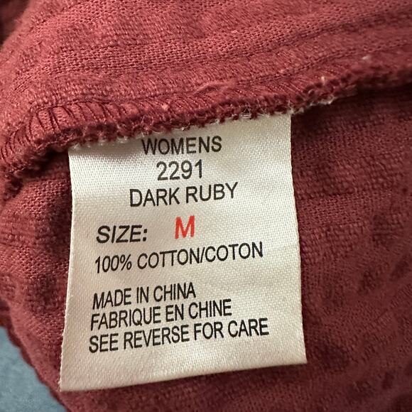 Woolrich Corduroy Jacket Womens MEDIUM Shacket Zip Gorpcore Outdoor Work Red - Picture 8 of 9